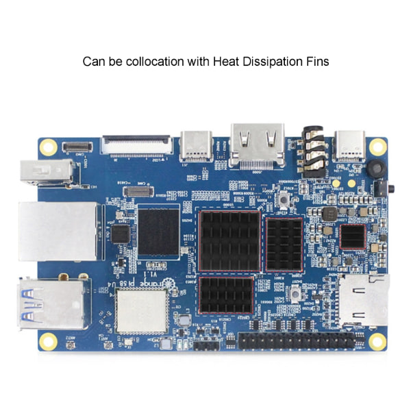 Akrylskåp med kylfläkt för Orange pi 5/5B Development Board Case Kylfläkt Fläkt Kyla Radiatorer Shell only