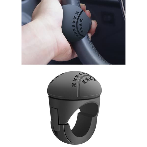 Universal ratknop forbedret kontrol ergonomisk silikone ABS-greb til bil lastbil sort