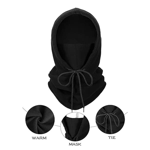 Balaclava / Laskettelumaski Musta Fleece_jar
