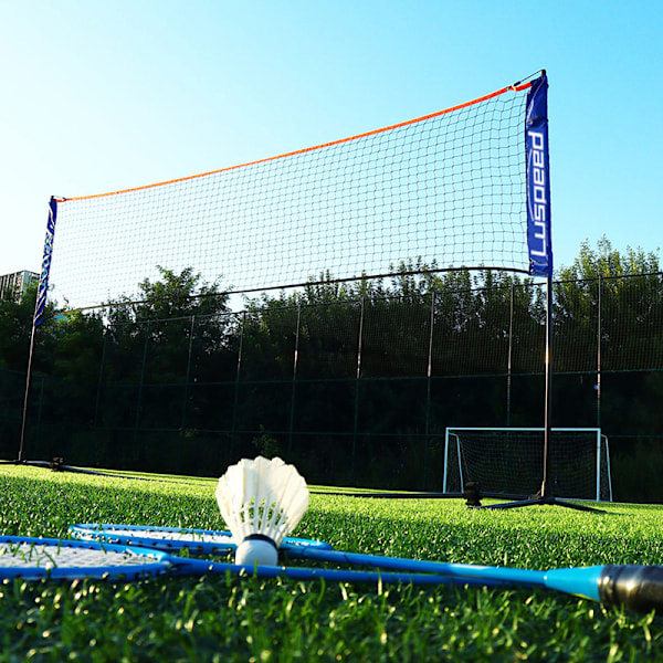 Bärbart hopfällbart standard professionellt badmintonnät inomhus utomhus Vit White 6.1m