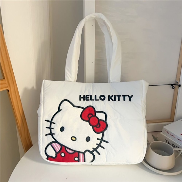 My Melody Kuromi Axelväska Handväska Tote Bag VIT White