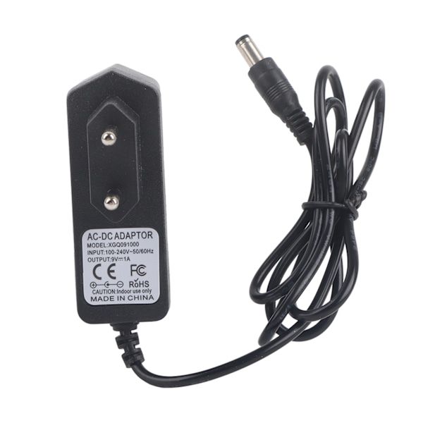 Universel 9V AC/DC strømadapter til elektrisk guitar Single Effector 100-240V (EU-stik)