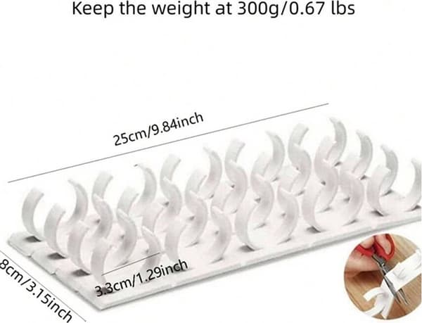 Kryddställ, självhäftande kryddburksklämmor för skåpsdörr, vit, rymmer 20 burkar, 4-pack