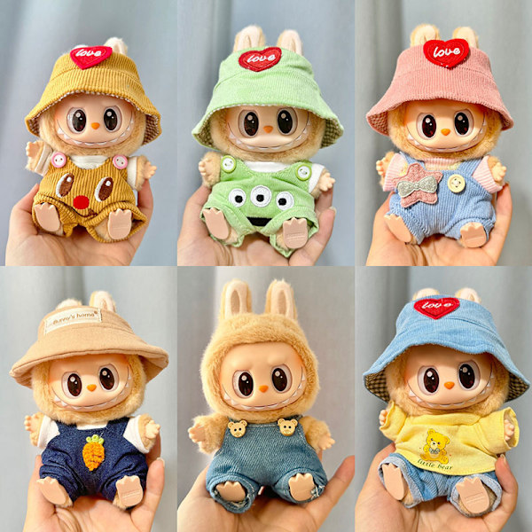 Anden generations Blind Box Labubu Tøj Vinyl Ansigt Vedhæng Labubu Sid Sid Party Series Sødt Dukketøj