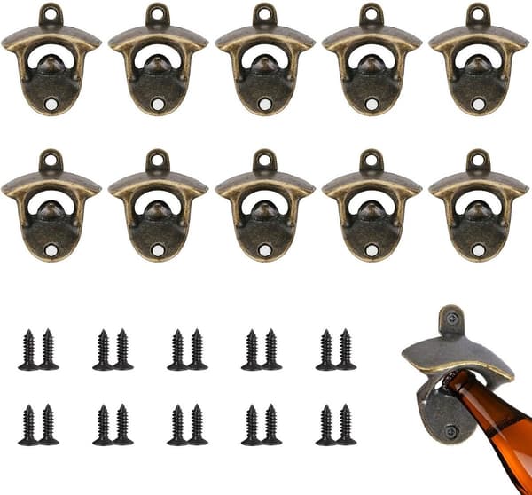 10 stycken - väggmonterad flasköppnare - 8,4*6,4cm - flasköppnare - multifunktionell vägg