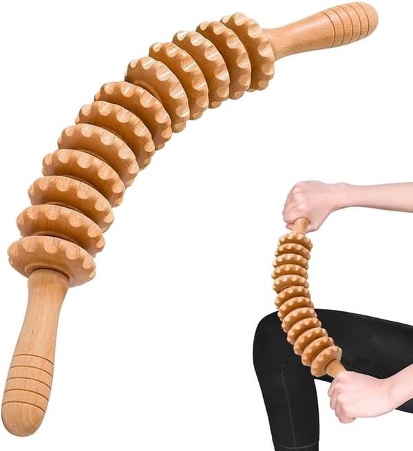 42,5*5,3 cm - Massageboll i trä - böjd design - terapeutiska massageverktyg - för kroppsskulptering, cellulitreduktion