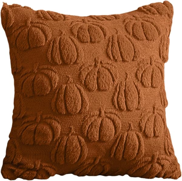 2-pak græskarkuddebetræk 45x45 cm. Bløde efterårs- og halloweenpynt til sofa, seng og bil.—jarx Färg	en