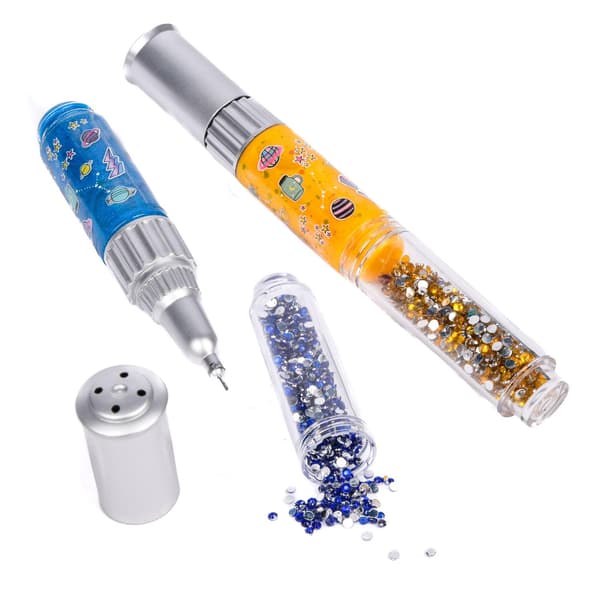 Nail Art Penna - Strass & Lim MultiColor_jar MultiColor Blå/guld