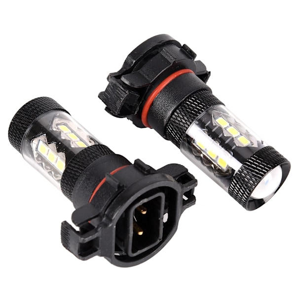 2x PSX24W H16 5202 Super Hvit 160W LED 144 SMD Pære Dimlys - Perfekt