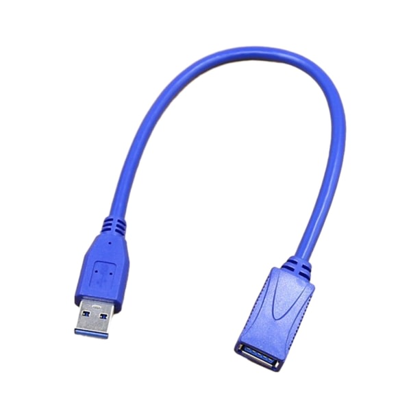 USB-kabel Rakhuvud USB3.0 hann til hunn datasynkroniseringslinje Strøm for USB-vifte/ USB-lamper Svart 1m