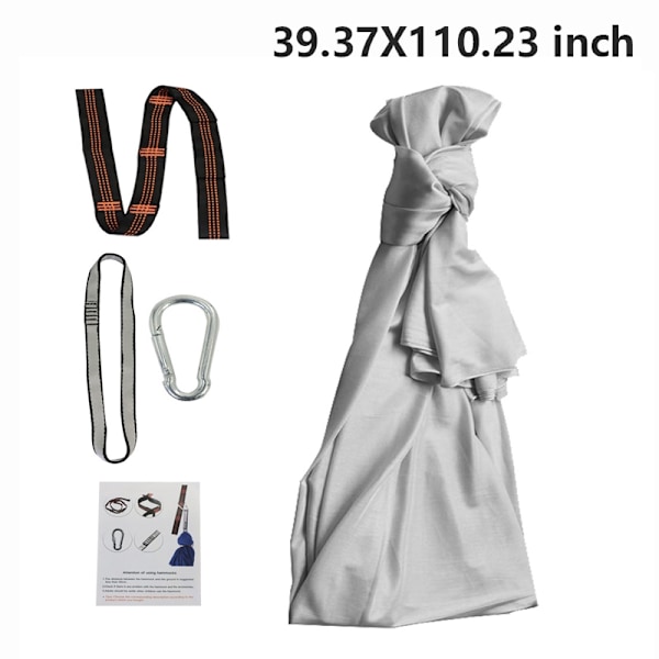 Lasten joustava keinu sensorinen harjoittelu rentouttava rentoutuminen ulkona harmaa - Perfet grey grey 100*280cm