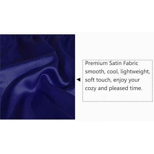 Mäns Satin Boxer Shorts Silke Pyjama Byxor Lounge Sovshorts Blå Blue XL
