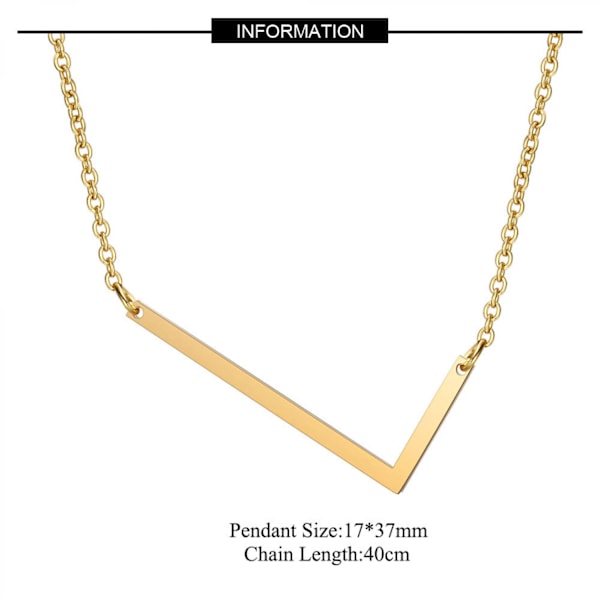 Halsband med sidled blockinitial för kvinnor --- L