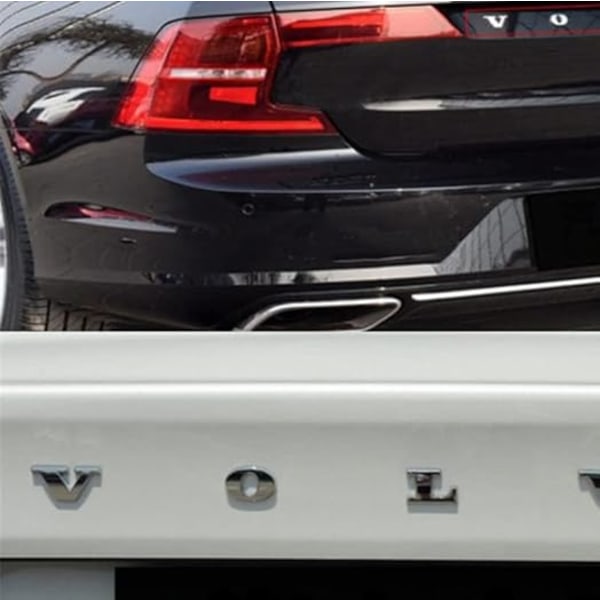 ABS Bil Baklucka Bokstäver Emblem Logotyp för Volvo C70 C30 S60 S60l Xc90 Xc60 V60 V40 S80 S82l Bilstyling Dekaler（MA） Matte Black