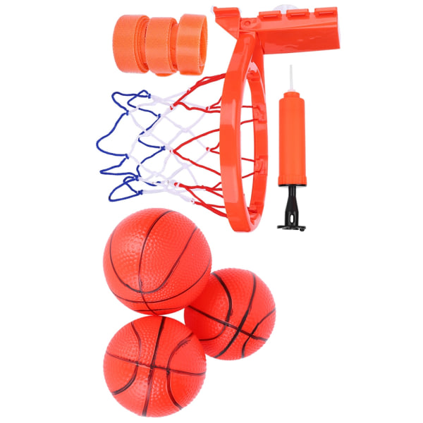 Basketbåge 2-i-1 Sucker Typ Spel Badrum Toalettprylar med 3 bollar