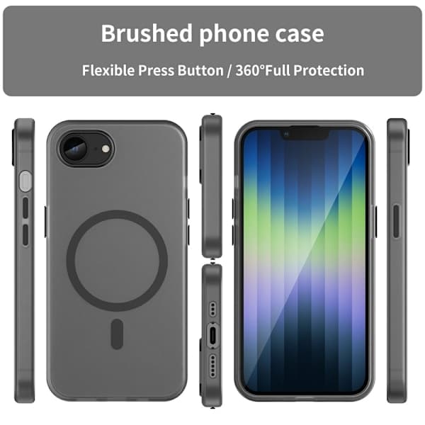 iPhone 16e Deksel MagSafe Slim Matt Svart