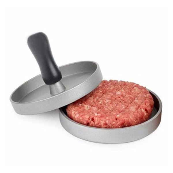 Hamburgerpresse, Pattypresse, Pattyform, Laget av støpt og belagt aluminium med mattrygt og non-stick materiale