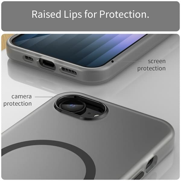 iPhone 16e Deksel MagSafe Slim Matt Svart