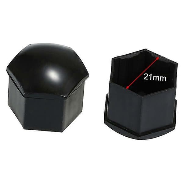 20 stk. Universal 21 mm hjulmutterhetter, plating hjulmutterlås, skruebeskyttelse svart [BR]_jar
