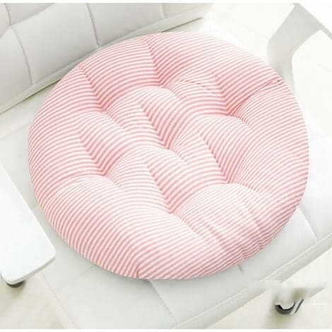 Polstrede runde stolputer for hagestol, spisestue, kontorstol 40cm Rosa
