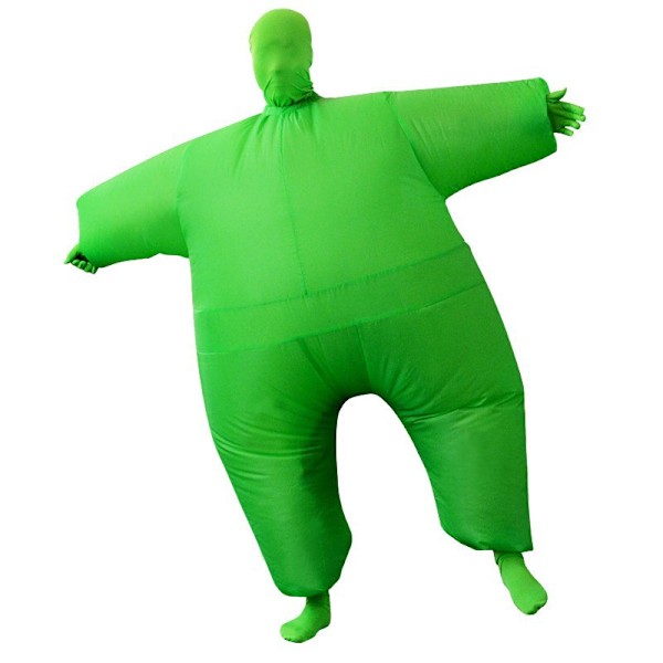 Ilmapuku Joululava-asu Halloween-asut Naamioitu Valkoinen Lohi Sumo Vihreä Aikuisten koko Masked White Salmon Sumo Green Adult size