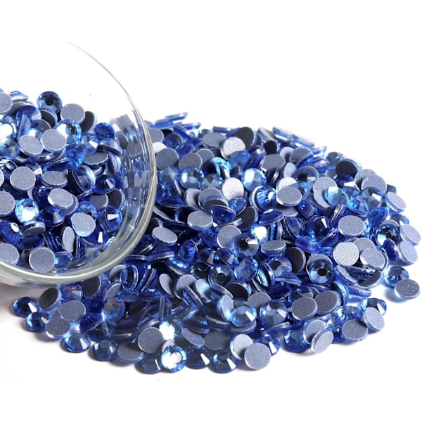 1600 Värmefixeringsstenar, Ljus Safir, SS20, 4,6-4,8 mm för Kläder & Hantverk Light Sapphire Light Sapphire SS20