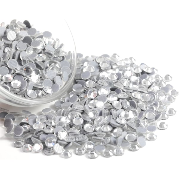 3000 kpl Kirkkaita Hotfix Strassikiviä, SS16, 3,8-4,0 mm askarteluun ja vaatteisiin, Crystal Crystal SS16