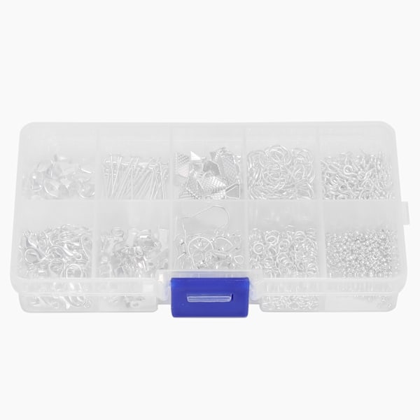 Smycken Örhängen Tillverkningstillbehör DIY Hantverk Hummerlås Örhängen Krok Set Silver