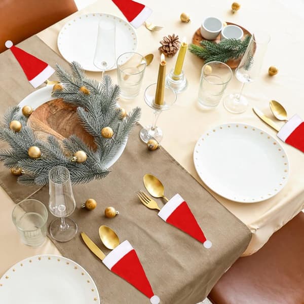 36 stk. - Mini julemandshatte - 6*11 cm - Julemandshat - Julehat - Julebordsdekoration