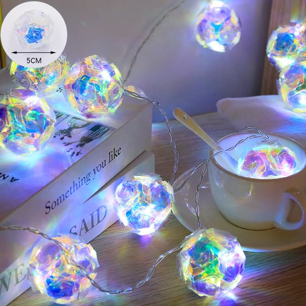 20 LED batteridrevne lyskæde romantiske blomster rose fe-lys_jarx