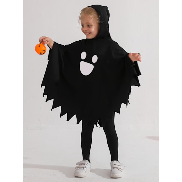 GYRATEDREAM Halloween Spøgelseskappe til småbørn, drenge og piger, Halloween-kostumer til børn, 1-6 år cuteface 3t