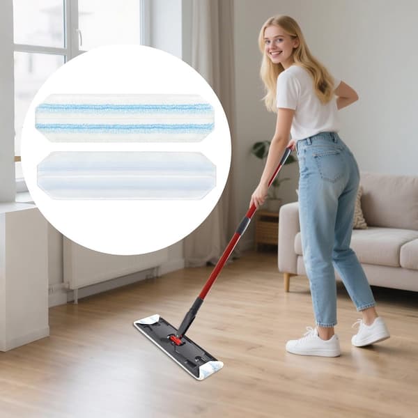 4-pak - Egnet til Vileda H2Pro Flatmop Erstatning for OCedar Til Hårde Gulve Moppehoved Mikrofiberhoveder Maskinvaskbar Genanvendelig Pude Til Deep_yu