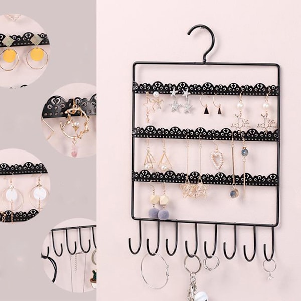 Väggmonterad Smyckesorganisatör Hängande Hållare Halsband Display one size