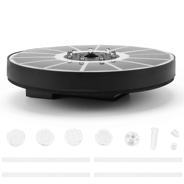 3,5W Solcellsfontän för fågelbad LED solcellsfontäner med 2200mAh batteri solcellsfontänpump As Shown