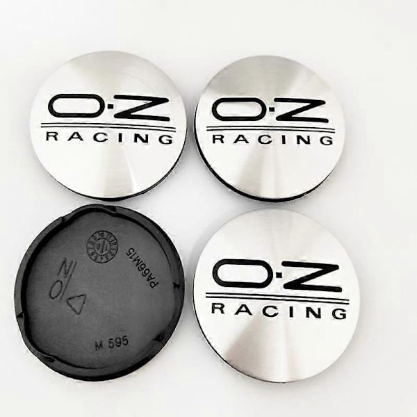 4 stk 62 mm Bilhjulsenter Navkapsler For Oz Racing M595 Oz Legering Bilhjul Felg Senter Navkapselbeskyttelse 62 58 4x62 Silver Black