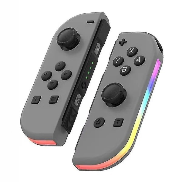 Trådløs Kontroller Kompatibel med Nintendo Switch, OLED, Lite Spillkontroll Joystick (V/H) Erstatning med RGB Høyre - Grå Gray