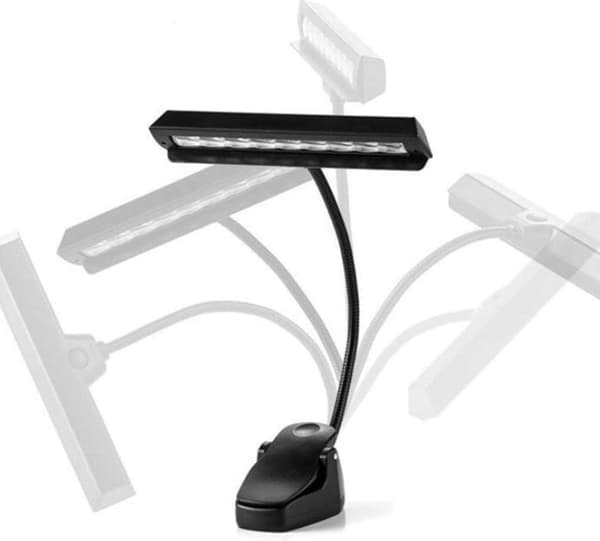 1 nuottitelinevalo täysin säädettävä puristin 9 LED orkesterille
