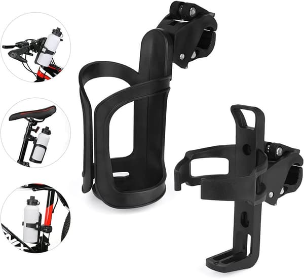Cykelhållare för flaska, 2-pack, 360° rotation snabbkoppling, för mountainbikes, barnvagnar och rullstolar