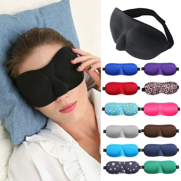 3D Sömnmask Ögonbindel Sovmasken Resa Ögonlapp Mjuk Sovmask 1 st 3D Purple