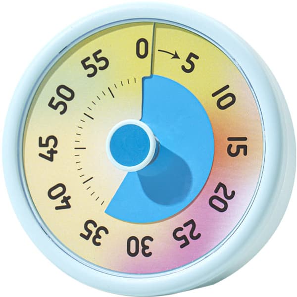 Visuell Timer 60 Minuters Nedräkningstimer Med Tyst Drift För Barn Klassrumsstudier Kontor Kök Pomodoro Tidshantering Blå 11 x 5 x 11 cm