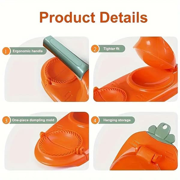 Søt 2-i-1 Dumpling Maker Multifunksjonsform for pannekaker Leather Pink