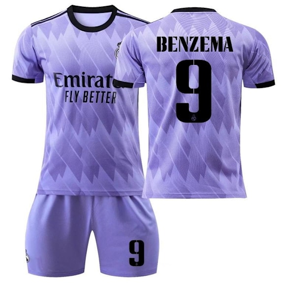 Fotbollströja fotbollskläder barn Real Madrid Benzema 9 #24 #24