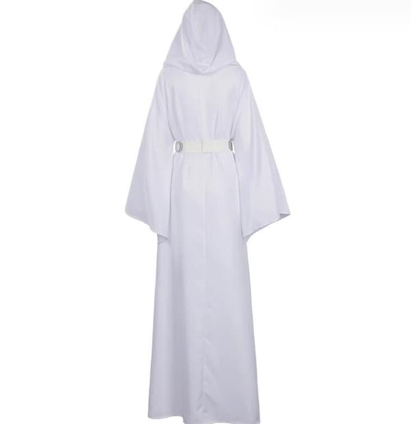 Dam Prinsessan Leia Cosplay Kostym Vit Klänning L