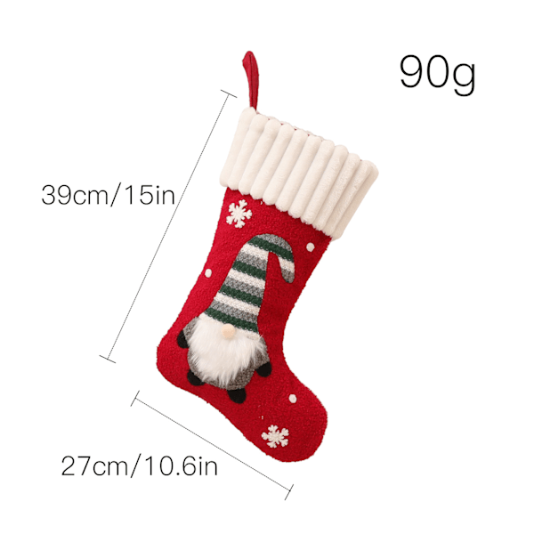 Jul Nya strumpor Stickad Ansiktslös Rudolf Docka Barn Godis Presentpåse Scenlayout 3