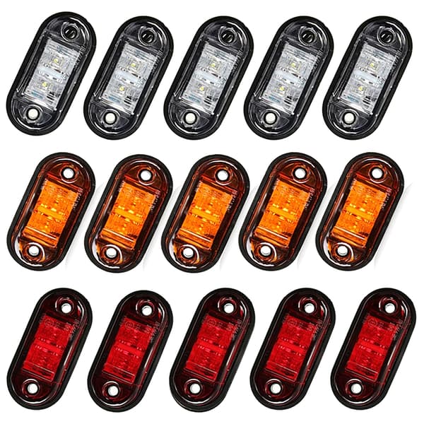 10 stk. Advarselslys LED-diodelys Oval LED-sidemarkeringslampe Yellow