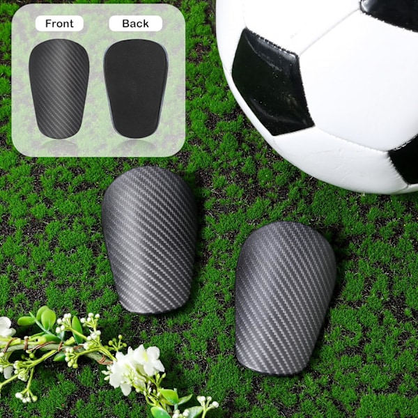 Mini fodboldbeskyttere, mørkegrå ekstra mini fodboldbeskyttere ungdom og voksne skinnebensbeskyttere (Mini, 9,5x4cm)