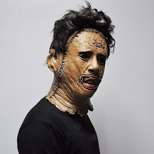 Texas Chainsaw Massacre Leatherface Maske Latex Skræmmende Film Halloween Cosplay Kostume Fest Event Rekvisitter Legetøj Karneval Maske (FMY)