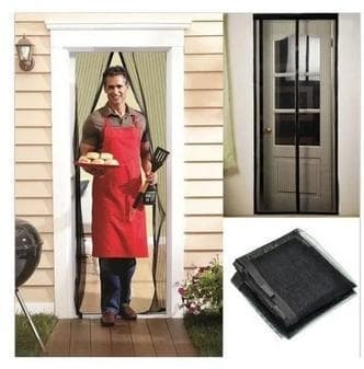Mosquito net white for door 100x210 insect protection with magnet insect net White 150