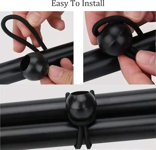 Spänngummiset om 10, 15 cm elastiska band, för presenning, duk, skuggduk & tält