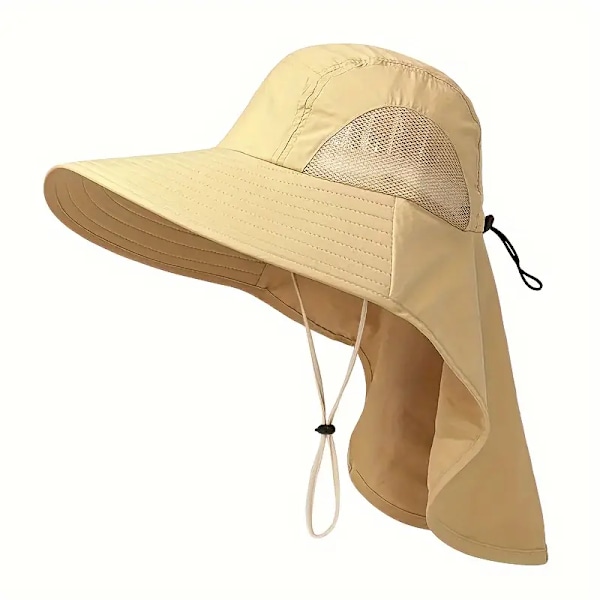UV-skyddande solhatt med brett brätte och nackskydd för utomhusbruk - Unisex fiskehatt för vandring, fiske och annat